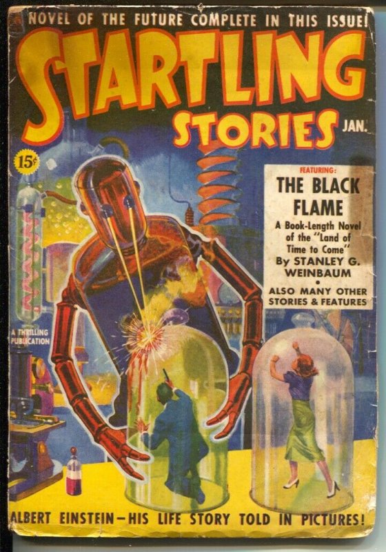 Startling Stories #1 1/1939-1st issue-robot cover-Einstein-Otto & Eando Binde... 