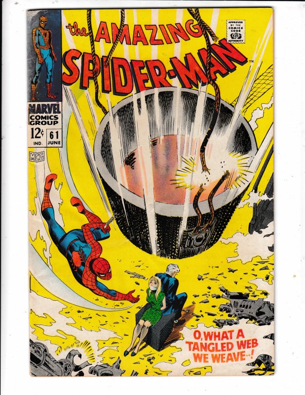 THE AMAZING SPIDERMAN #61  FN/VG  1st GWEN STACEY COVER Save on shipping