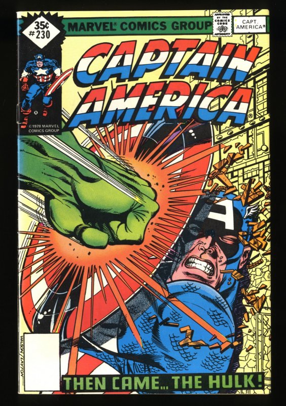 Captain America #230 VF 8.0 Whitman Variant Then Came... The Hulk!