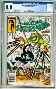 The Amazing Spider-Man #299 (1988) CGC 8.0! White Pages!