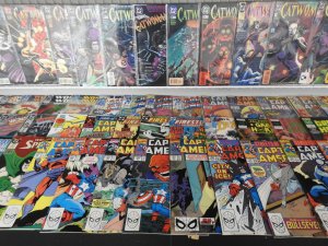 Huge Lot of 180+ Comics W/ Captain America, Wonder Woman, Firestorm Avg VF- Con.