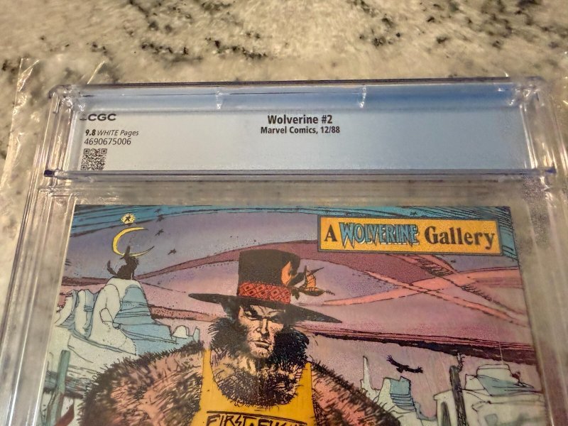Wolverine # 2 CGC Graded 9.8 Marvel Comic Book Hulk Silver Samurai X-Men JH24