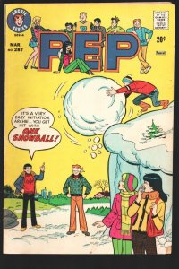 Pep #287 !974-Archie-snowball cover-Veronica-Betty-VG