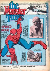 The Monster Times V1 #13 Spider-Man featured (1972)