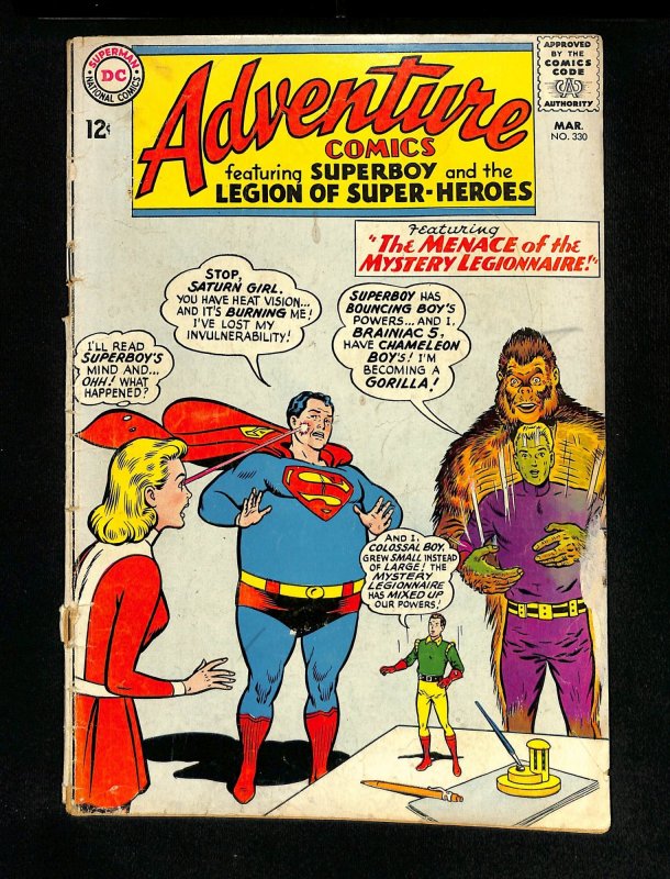 Adventure Comics #330 The Menace Of The Mystery Legionnaire!