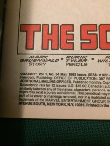 Quasar #34 COVER NUMBER MISPRINT! Operation: Galactic Storm part 17