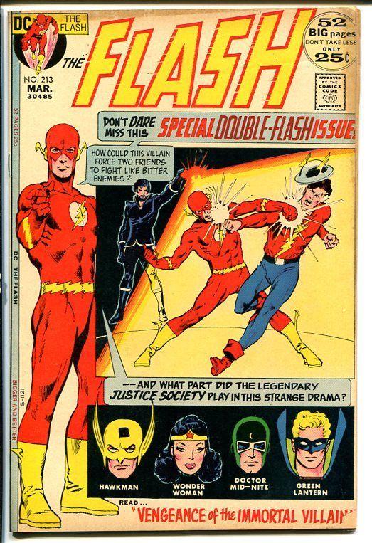 FLASH #213 1972 DC COMICS-Great issue!-Golden Age Flash VG