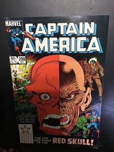 Captain America #298 (1984) Gray red skull, Hitler cover! NM- Wow!