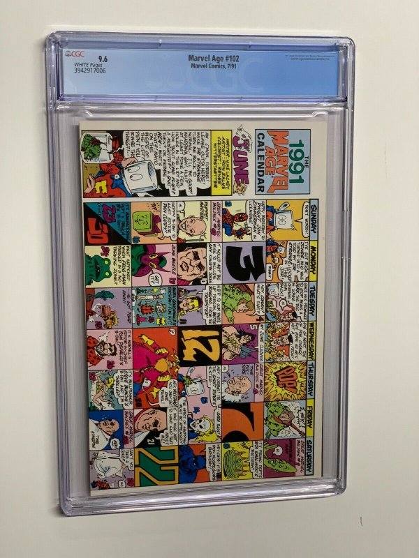 Marvel age  102 CGC 9.6 White Pages 1991 Marvel