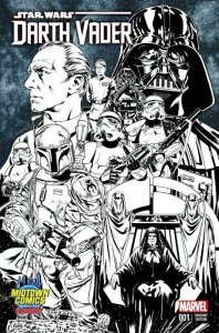 DARTH VADER #1~MARK BROOKS~MIDTOWN COMICS~SKETCH VARIANT NM.