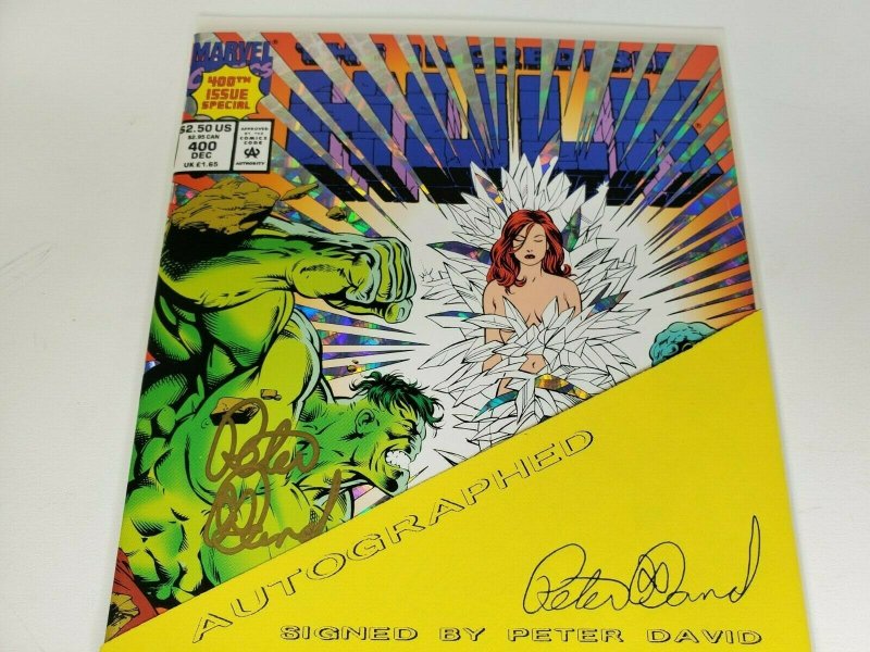 Incredable Hulk #400 Signed by Peter David W/COA  Very RARE