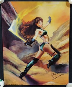 1995 Brinke of Destruction #2 Cover - 16 x 20 Art Print Signed by Brinke Stevens