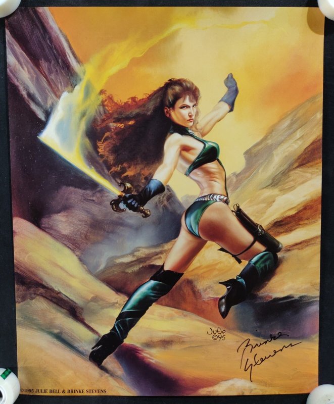 1995 Brinke of Destruction #2 Cover - 16 x 20 Art Print Signed by Brinke Stevens