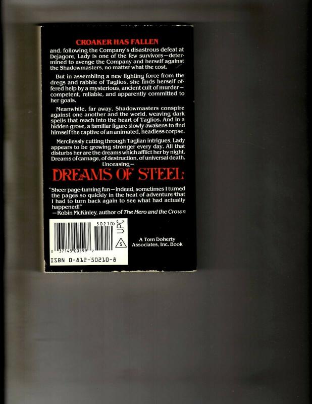 3 Tor Books The Silver Spike, Dreams of Steel, Shadows Linger J392 