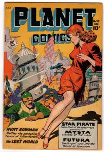 Planet Comics #57 Golden Age -Solid Copy- Cvr/Ctr Fold Attached - Rusty Staple