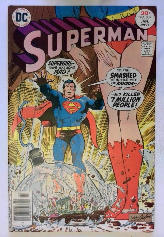 Superman #307 DC 1977 VF- Bronze Age Comic Book Neal Adams 1st Print