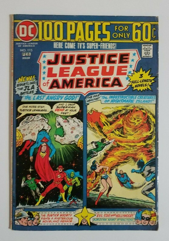 Justice League America 115 FN/FV Bronze Age DC VINTAGE JLA 100 Pg Nick Cardy