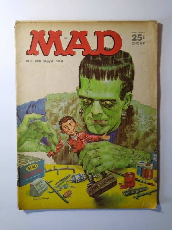 MAD Magazine Sept 1964 No 89 Frankenstein Monster Movie Cover Halloween Horror