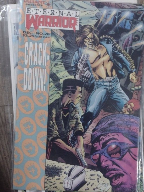 ETERNAL WARRIOR  # 28  1994 VALIANT  crack down