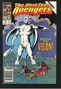WEST COAST AVENGERS 45 VF+ 8.5 1st COLORLESS (White) Vision!!