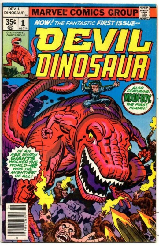 DEVIL DINOSAUR #1, VG+, Jack Kirby, Moon-Boy, T-Rex, 1978, more JK in store