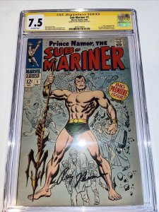 Sub-Mariner (1968) # 1 (CGC 7.5 Roy Signed Roy Thomas • John Buscema Cover