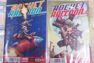 ROCKET RACCOON # 1 2 3   2015 MARVEL+ now guardians 