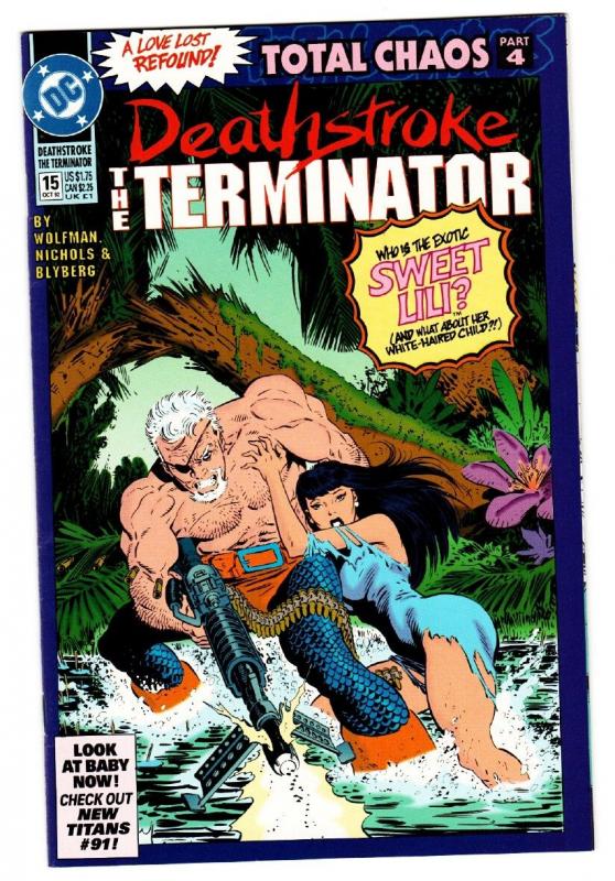 DEATHSTROKE THE TERMINATOR #15-1992-NM-FIRST RAVAGER DC-KEY