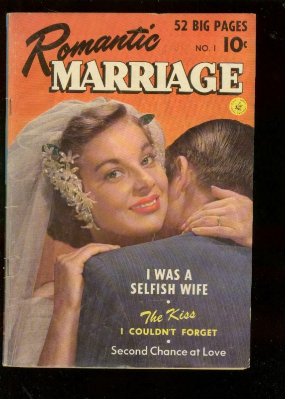 ROMANTIC MARRIAGE #1 1950-CARY GRANT PHOTO COVER ISSUE VG- 