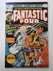 Fantastic Four #155 (1975) MVS Intact! Silver Surfer Stars! Sharp VF-NM Cond!