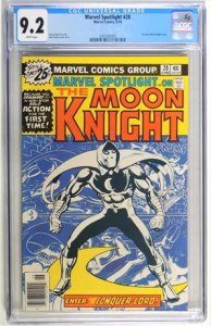 Marvel Spotlight #28 (1976) CGC Graded 9.2 1st Solo Moon Knight Story 