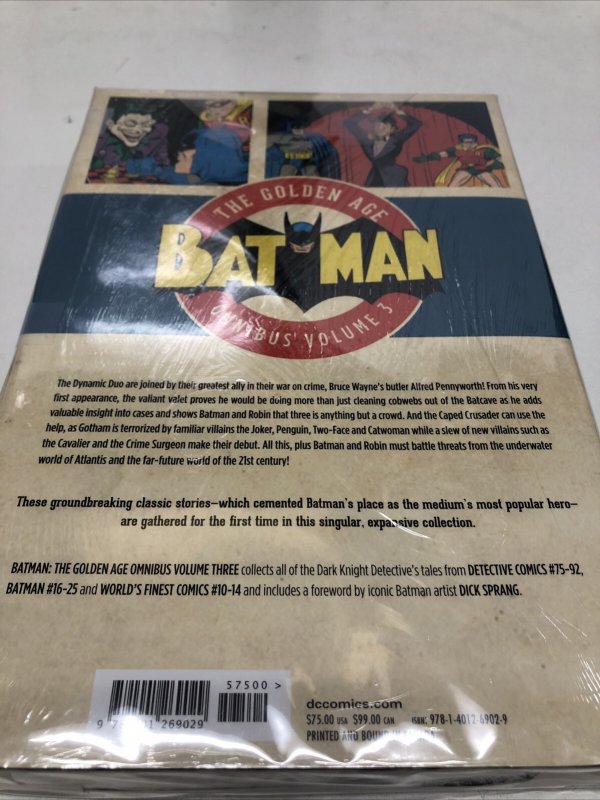 Batman The Golden Age (2017) Omnibus Vol # 3 DC HC | Bill Finger