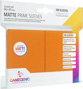 MATTE Prime Sleeves: Standard Orange Gamegenic