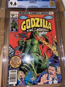 Godzilla 1 (1977), 1st Comic Appearance, Nick Fury, Jimmy Woo, CGC Graded 9.6 