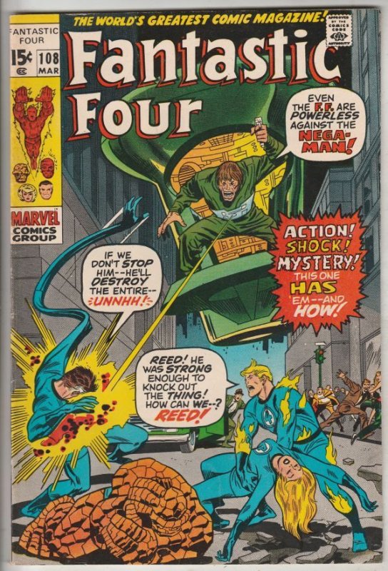 Fantastic Four #108 (Mar-71) VF/NM High-Grade Fantastic Four, Mr. Fantastic (...