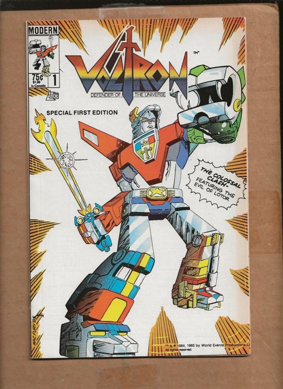 VOLTRON DEFENDER OF THE UNIVERSE #1   DIRECT SPECIAL 1ST EDITION 