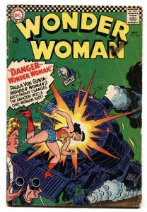 WONDER WOMAN #163 comic book 1966-DC COMICS-TRAIN CRASH COVER