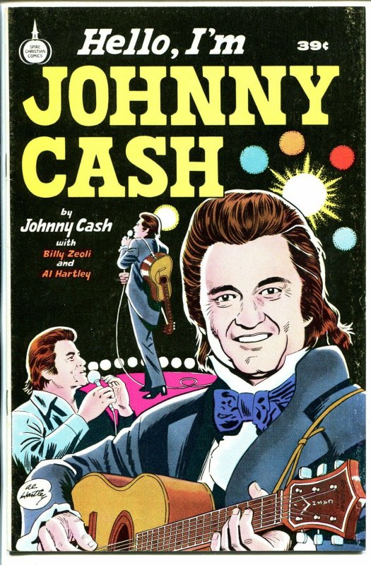 Hello. I'm Johnny Cash 1976-Spire-Al Hartley-Johnny Cash origin-FN- 