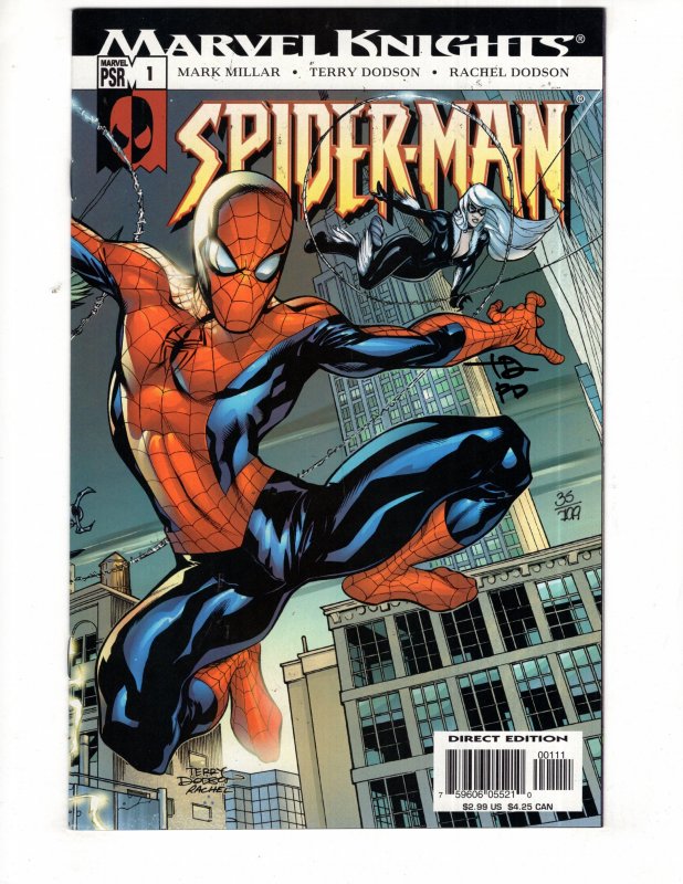Marvel Knights Spider-Man #1 (2004) nm- 9.2 Signed By Artist on Cover w/COA