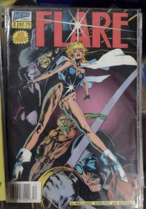 FLARE # 2 1986 HERO  COMICS  THUG MASTER BLONDE BOMBSHELL