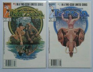 Tarzan of the Apes Set #1-2 Marvel 2 different books 8.0 VF (1984) 