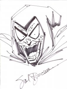 HOBGOBLIN HEADSHOT SAL BUSCEMA ORIGINAL COMIC ART 8.5 X 11