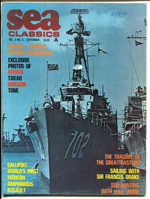 Sea Classics 9/1970-Challenge-Sir Francis Drake-Jap Cruiserst-VF