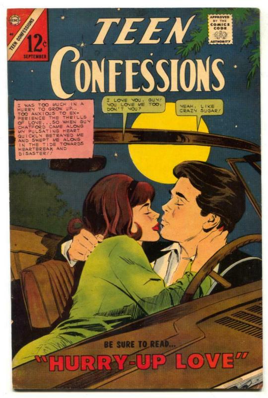 Teen Confessions #40 1966- Charlton- make out cover FN 