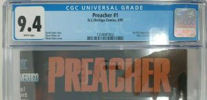 Preacher #1 ~ Vertigo 1995 ~ CGC 9.4 ~ 1st Full appearance Jesse Custer