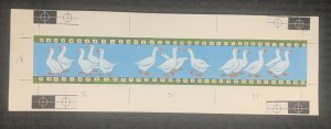 NOTE PAD Group of Ducks Walking 3-Panels 12x4 Greeting Card Art #nn