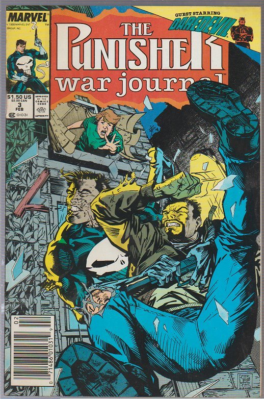 THE PUNISHER WAR JOURNAL #3 - APPEARANCE OF DAREDEVIL - BAGGED AND BOARDED -