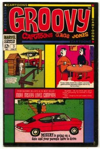 Groovy #3 1968- Dan DeCarlo- Cartoons- Jokes-Gags FN- 