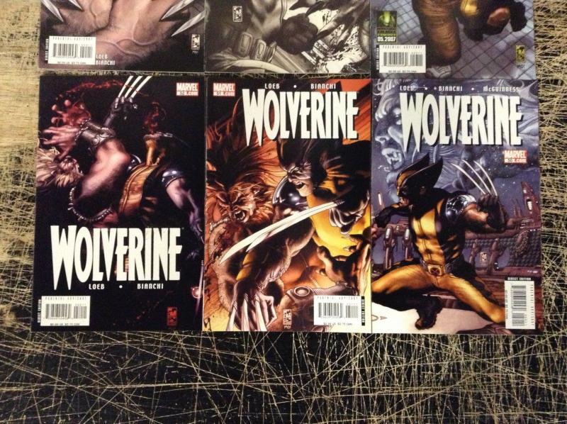 6 Wolverine Marvel Comic Books # 50 51 52 53 54 55 X-Men Deadpool X-Force W6