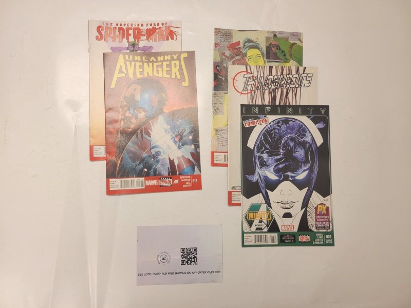 5 Comics #15 Avengers #5 She-Hulk #2 Infinity #23 Thunderbolts #6 Spider 30 TJ26